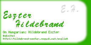 eszter hildebrand business card